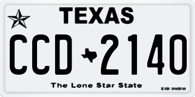 TX license plate CCD2140