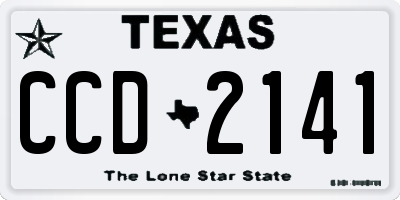 TX license plate CCD2141