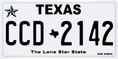 TX license plate CCD2142