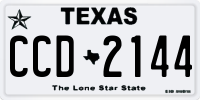 TX license plate CCD2144