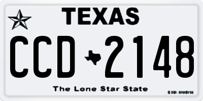 TX license plate CCD2148
