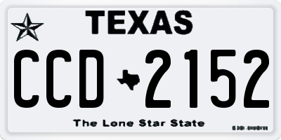 TX license plate CCD2152