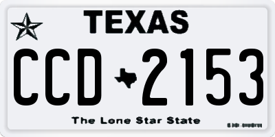 TX license plate CCD2153