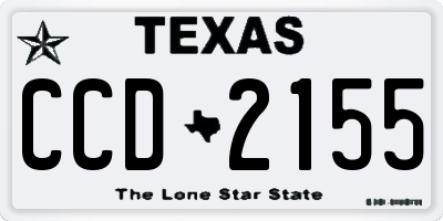 TX license plate CCD2155