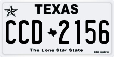 TX license plate CCD2156