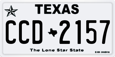 TX license plate CCD2157