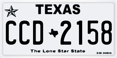 TX license plate CCD2158