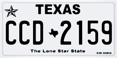 TX license plate CCD2159