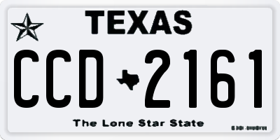 TX license plate CCD2161