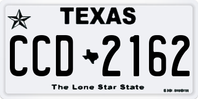TX license plate CCD2162