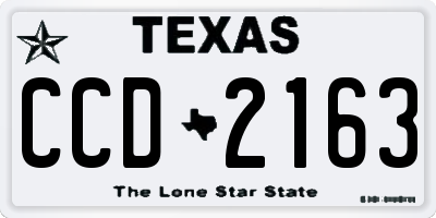 TX license plate CCD2163