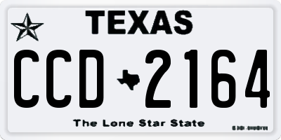 TX license plate CCD2164