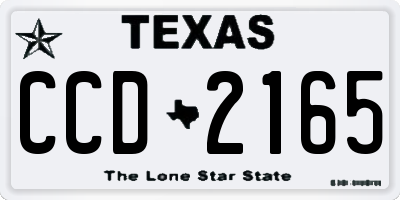TX license plate CCD2165