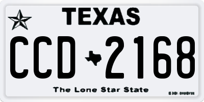 TX license plate CCD2168