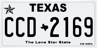 TX license plate CCD2169