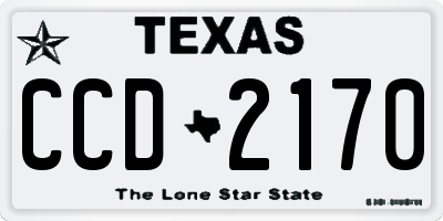 TX license plate CCD2170