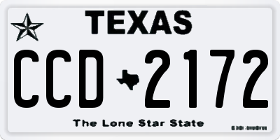 TX license plate CCD2172