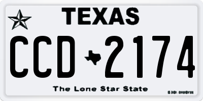 TX license plate CCD2174