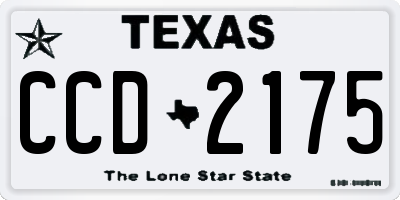 TX license plate CCD2175