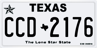 TX license plate CCD2176