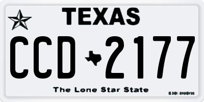 TX license plate CCD2177