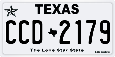 TX license plate CCD2179