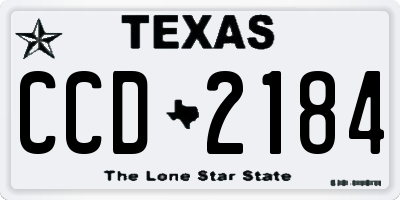 TX license plate CCD2184