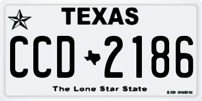 TX license plate CCD2186