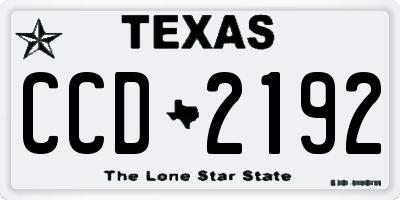 TX license plate CCD2192