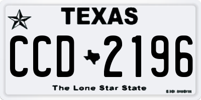 TX license plate CCD2196