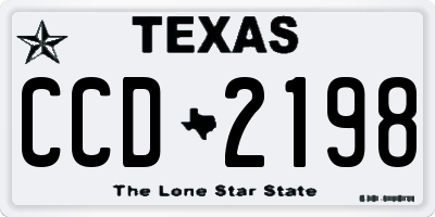 TX license plate CCD2198