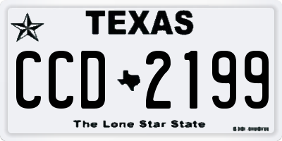 TX license plate CCD2199