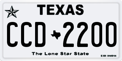TX license plate CCD2200