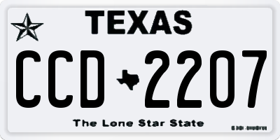 TX license plate CCD2207