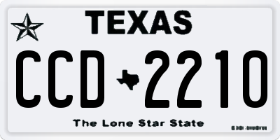 TX license plate CCD2210