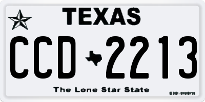 TX license plate CCD2213