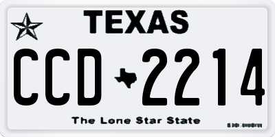 TX license plate CCD2214