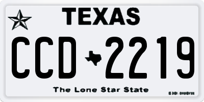 TX license plate CCD2219