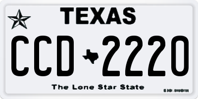 TX license plate CCD2220