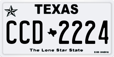 TX license plate CCD2224