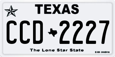 TX license plate CCD2227