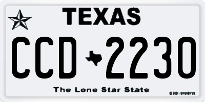 TX license plate CCD2230