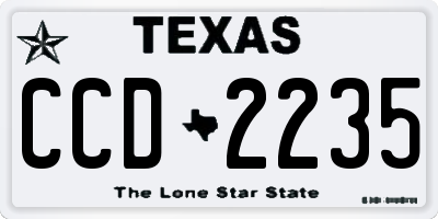 TX license plate CCD2235