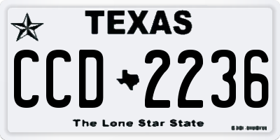 TX license plate CCD2236