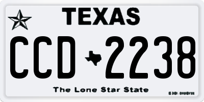 TX license plate CCD2238
