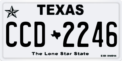 TX license plate CCD2246