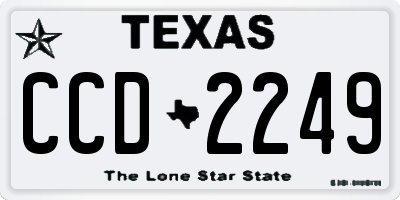 TX license plate CCD2249