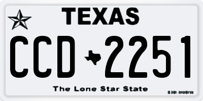 TX license plate CCD2251