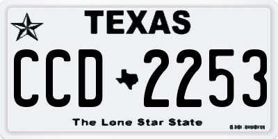 TX license plate CCD2253