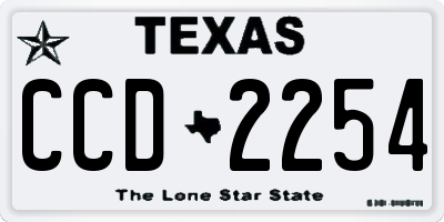 TX license plate CCD2254